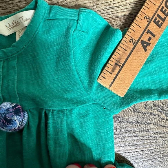 MATILDA JANE Under The Leaves Fall 2018 Green Purple Swing Top Dress 6-12mo - Picture 9 of 10